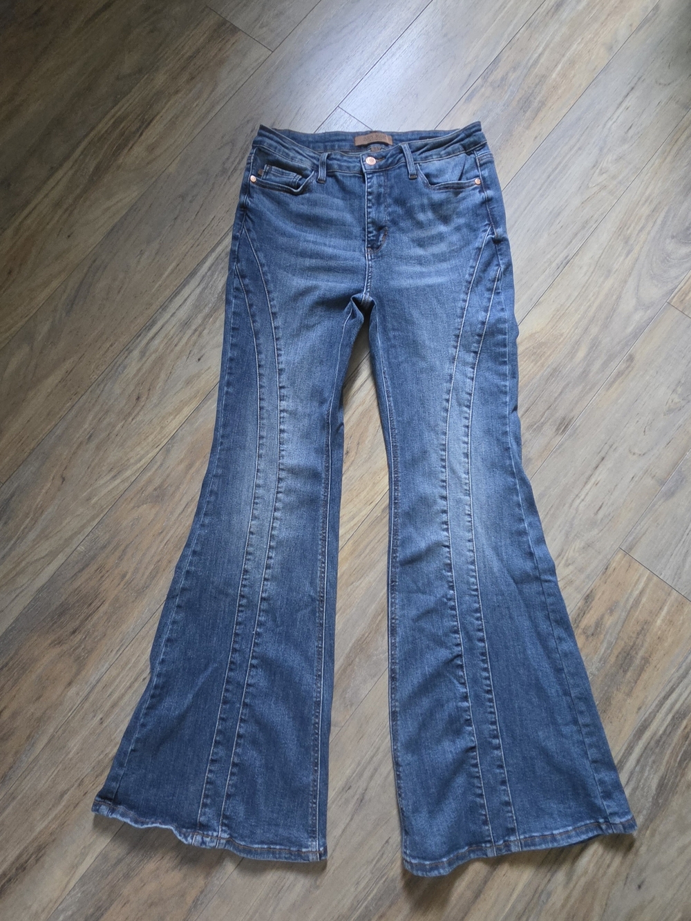 Judy Blue Dark Blue High-Rise Flare Jeans
